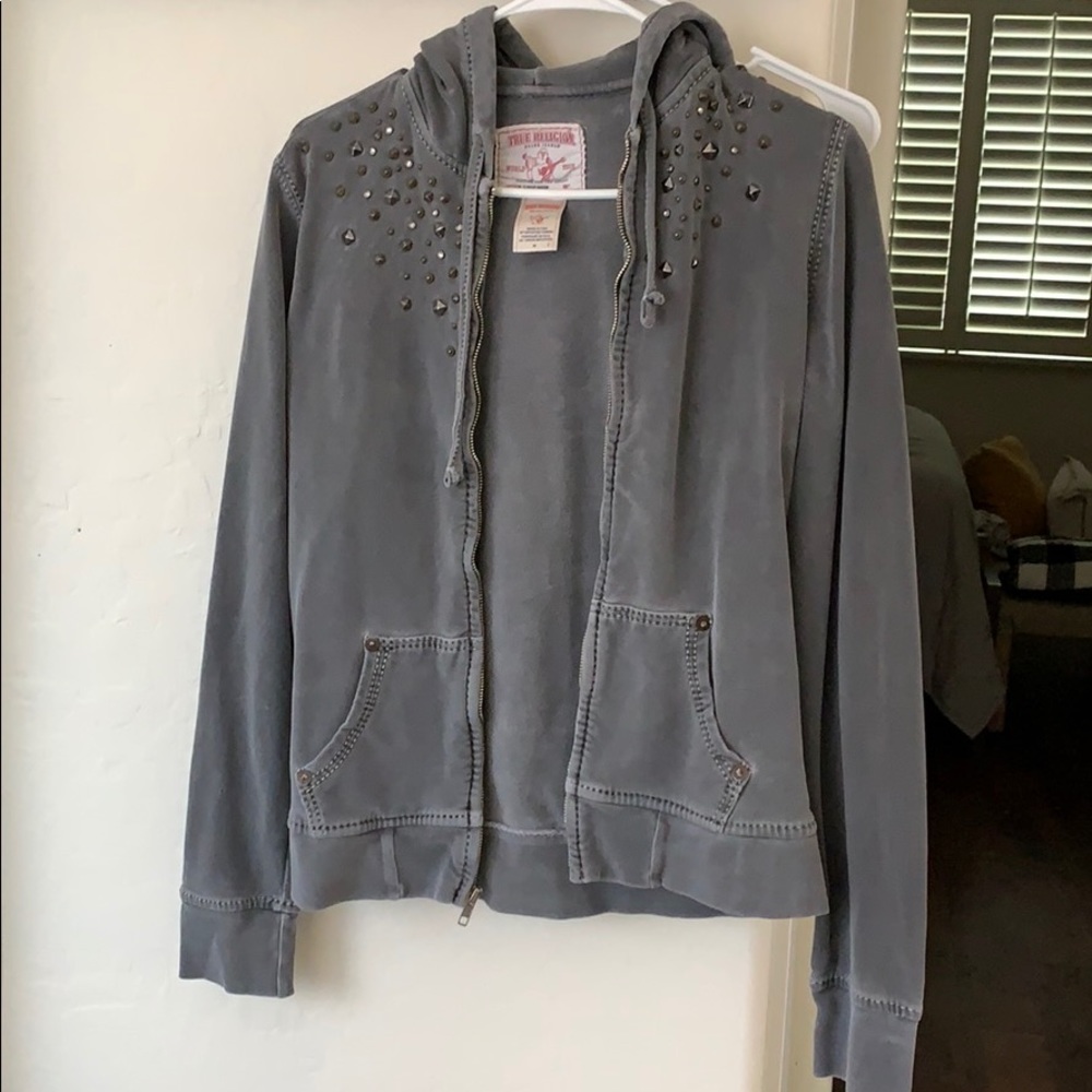 Zip up sweater true religion